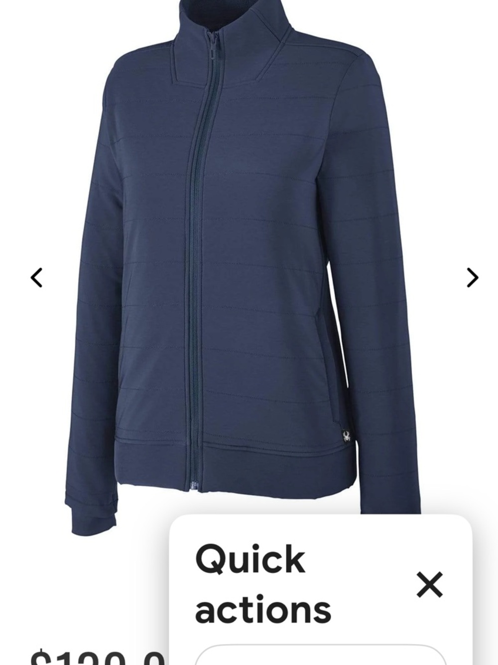 Spyder Navy Full-Zip Utility Jacket